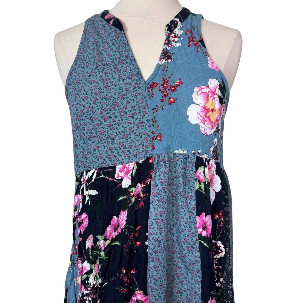 Umgee Floral Patchwork Boho Flowy Sleeveless Long… - image 3